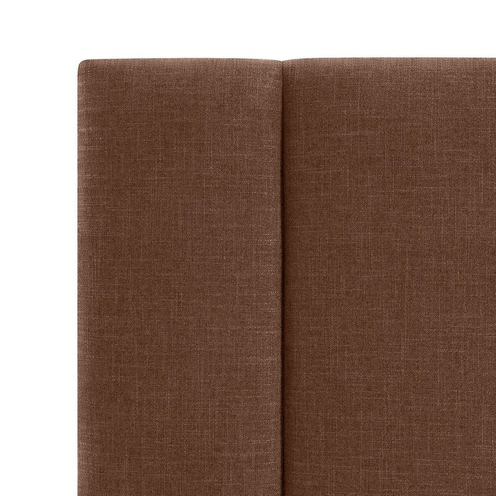 Bronx King Bedhead - Chocolate, Fabric Wood