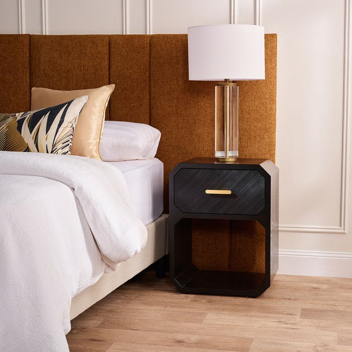Bronx Queen Bedhead - Butterscotch, Velvet Wood