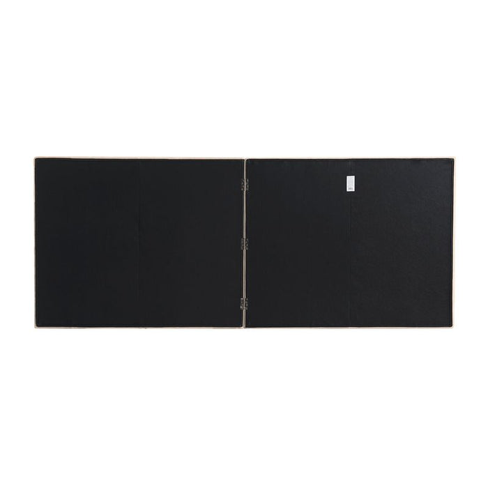 Bronx Queen Bedhead - Beige, Fabric Wood