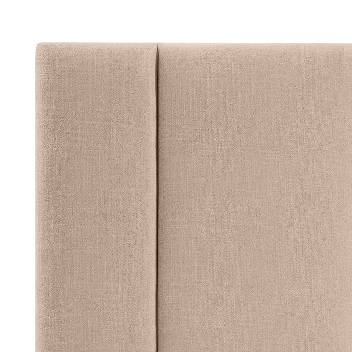 Bronx Queen Bedhead - Beige, Fabric Wood