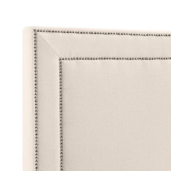 Manhattan King Bedhead - Ivory, Fabric Wood