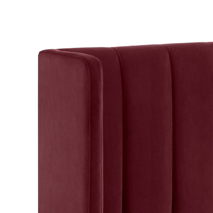 Central Park Queen Bedhead - Wine Velvet