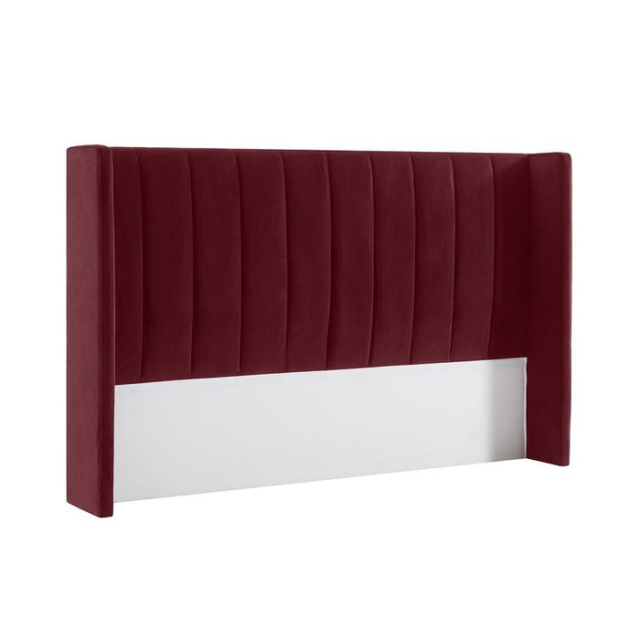 Central Park King Bedhead - Wine Velvet