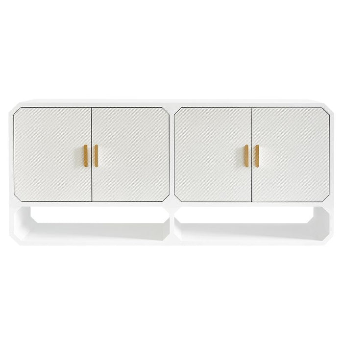Anderson Buffet - White, Wood Metal, 180cm