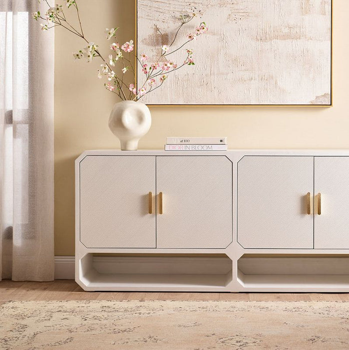 Anderson Buffet - White, Wood Metal, 180cm