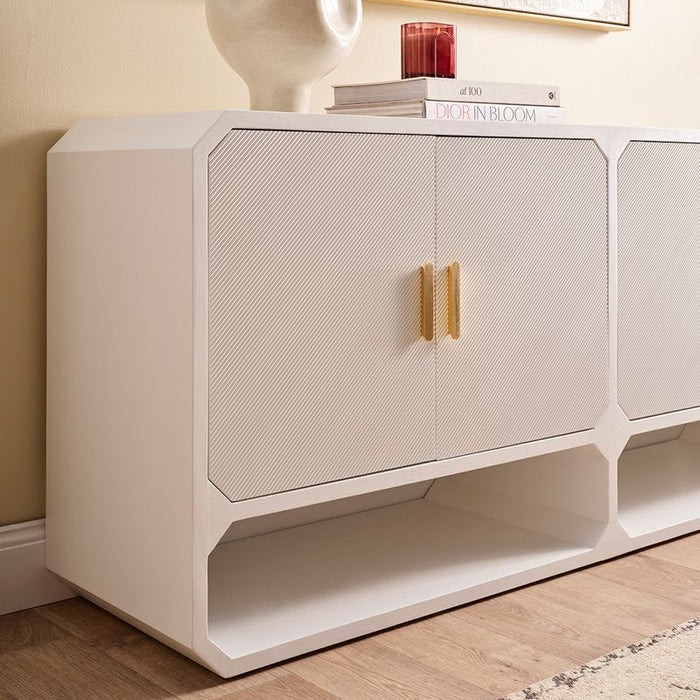 Anderson Buffet - White, Wood Metal, 180cm