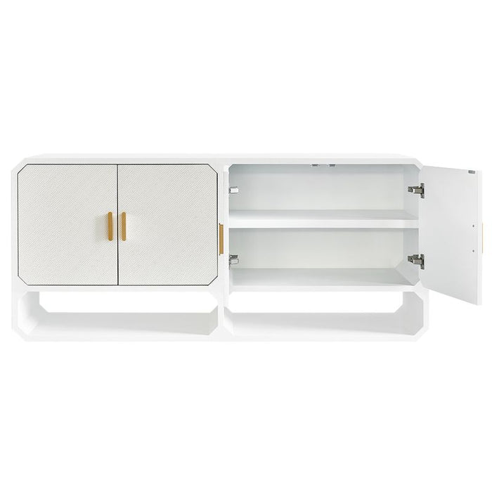 Anderson Buffet - White, Wood Metal, 180cm