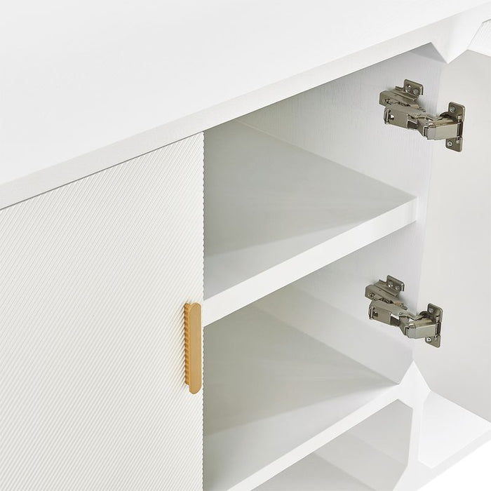 Anderson Buffet - White, Wood Metal, 180cm