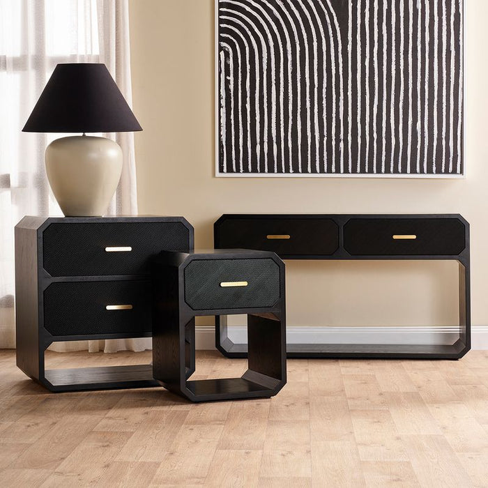 Anderson Console Table - Black, Wood Metal, 140cm