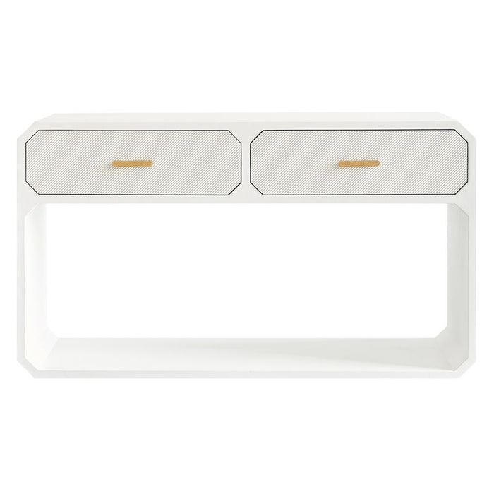 Anderson Console Table - White, Wood Metal, 140cm
