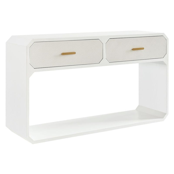Anderson Console Table - White, Wood Metal, 140cm