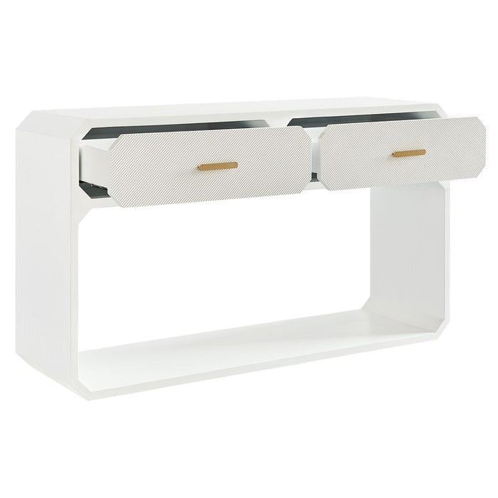 Anderson Console Table - White, Wood Metal, 140cm