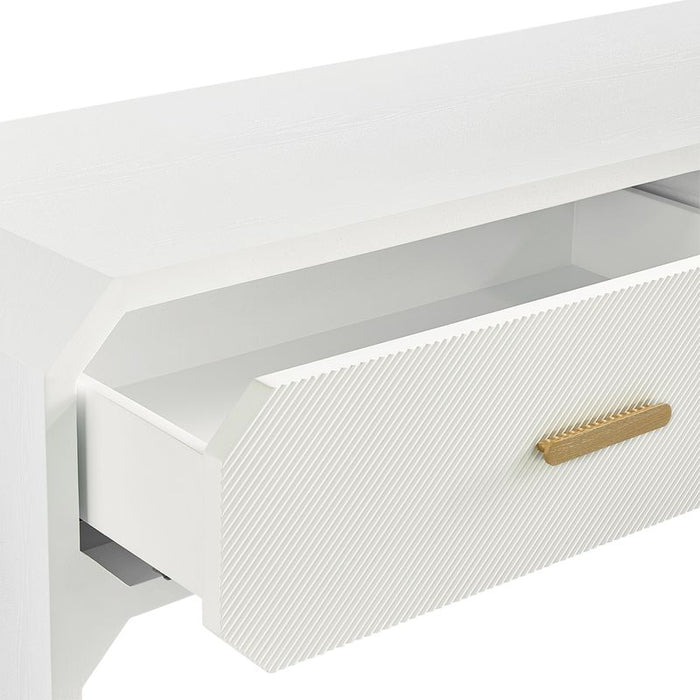 Anderson Console Table - White, Wood Metal, 140cm