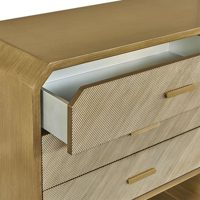 Anderson 6 Drawer Chest - Antique Gold, Wood Metal