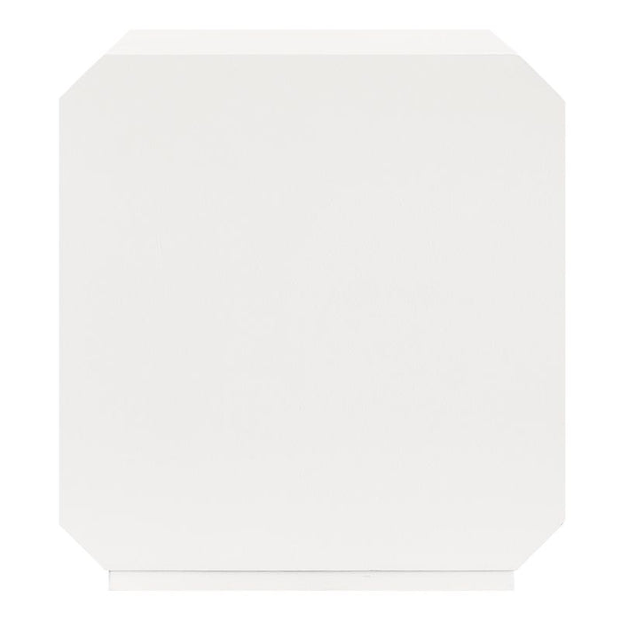 Anderson 2 Drawer Bedside Table - White, Wood Metal, 65cm H