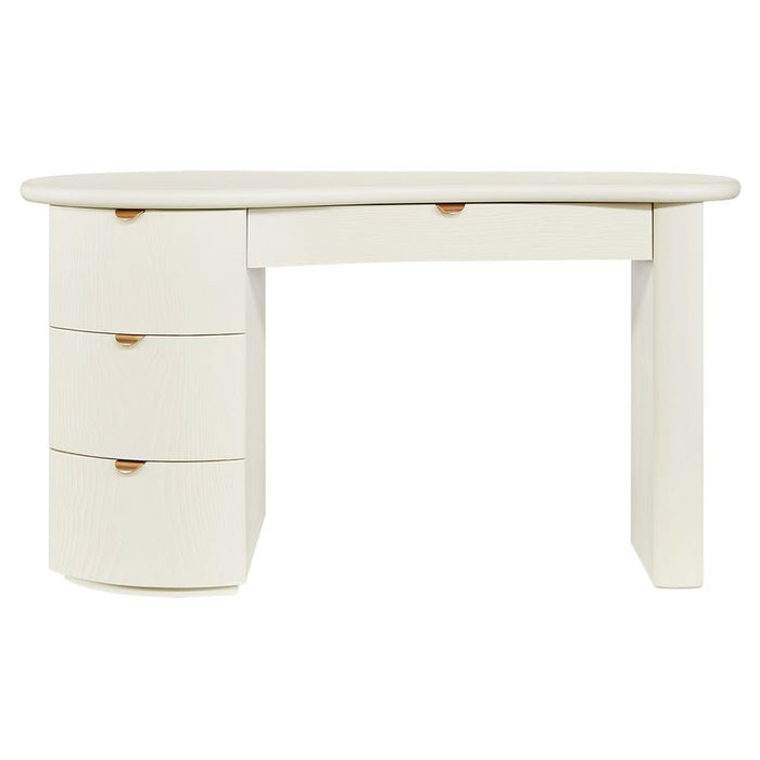 Lina Desk - Ivory, Wood Metal, 150cm