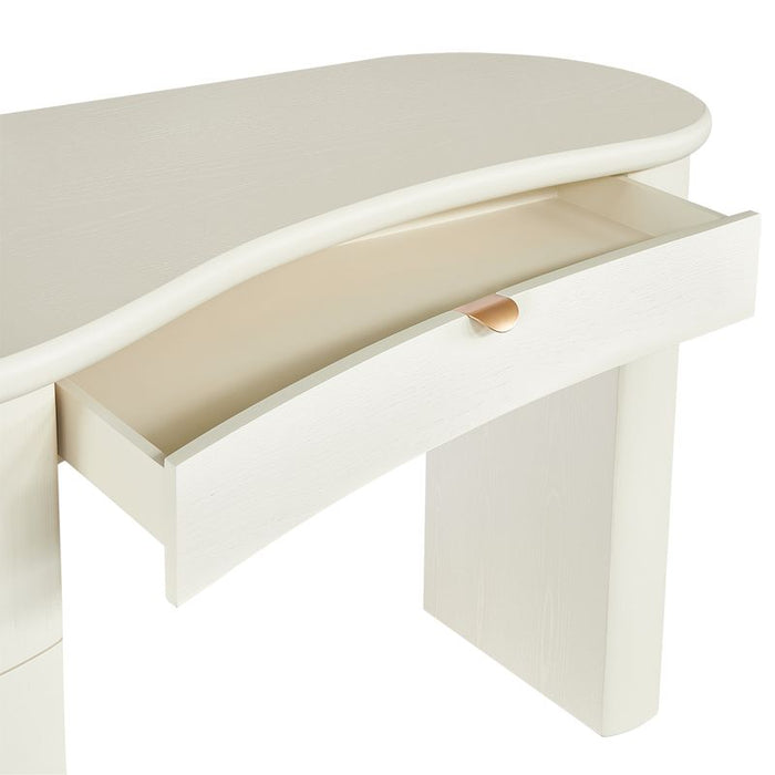 Lina Desk - Ivory, Wood Metal, 150cm