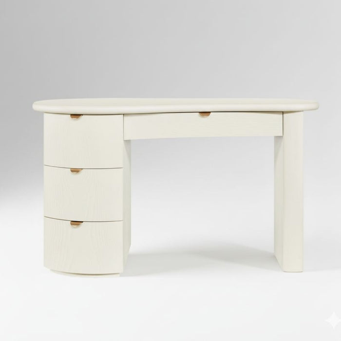 Lina Desk - Ivory, Wood Metal, 150cm
