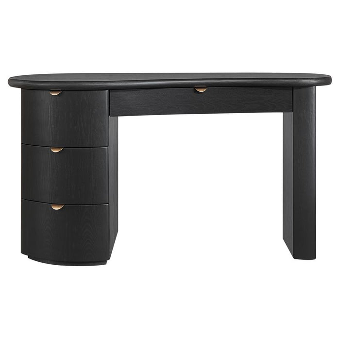 Lina Desk - Black, Wood Metal, 150cm