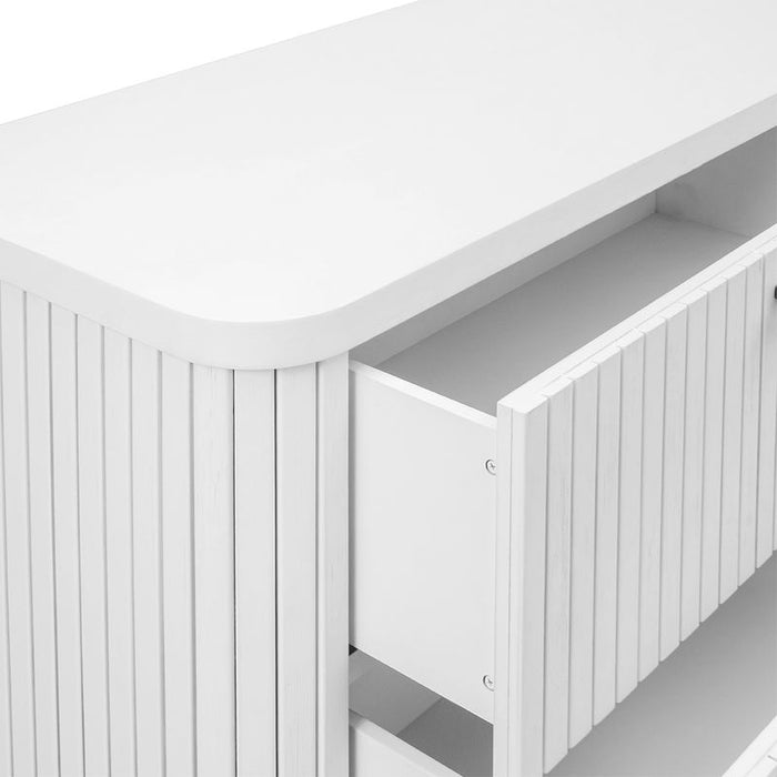 Sophia 3 Drawer Chest - White, Wood Metal