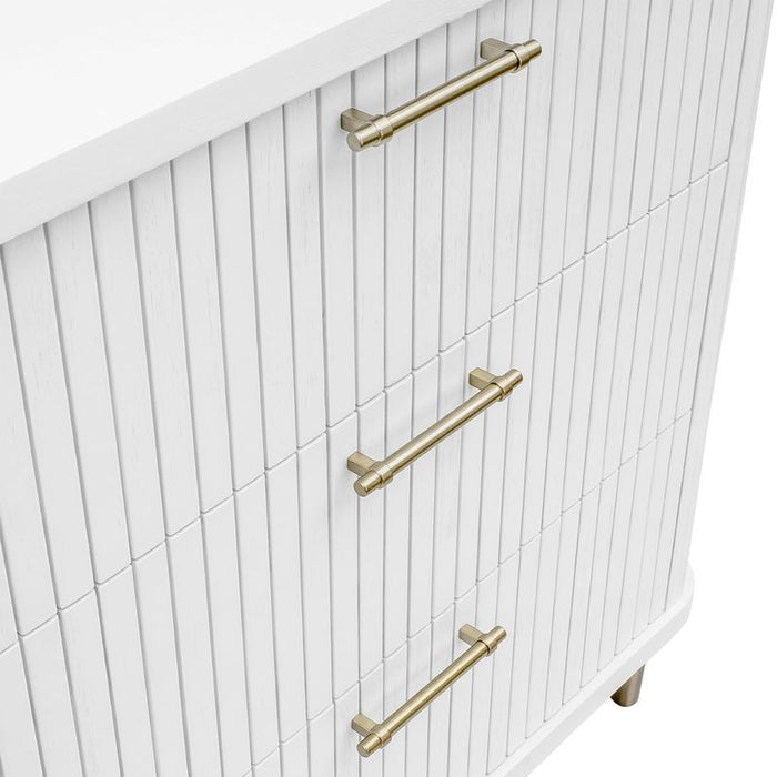 Sophia 3 Drawer Chest - White, Wood Metal