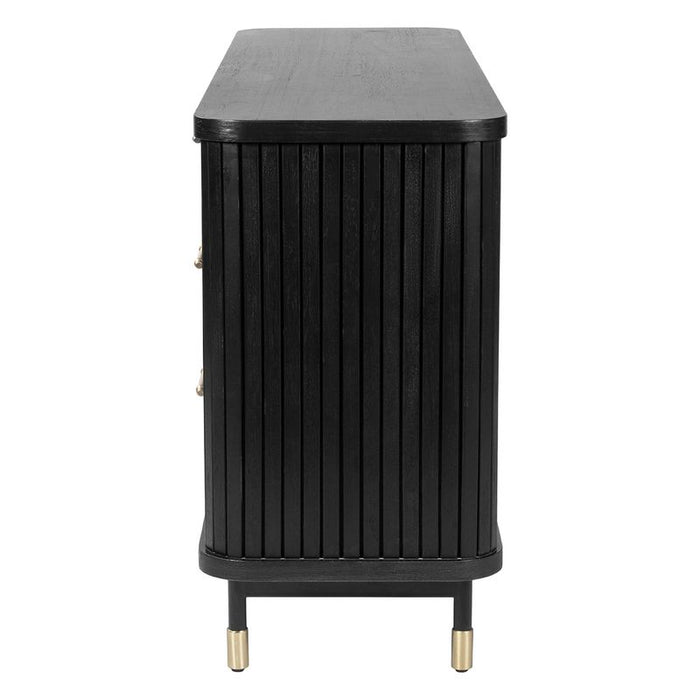 Sophia 6 Drawer Chest - Black, Wood Metal