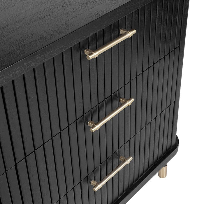 Sophia 6 Drawer Chest - Black, Wood Metal