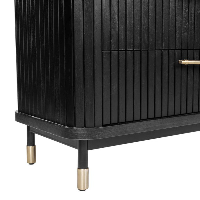 Sophia 6 Drawer Chest - Black, Wood Metal