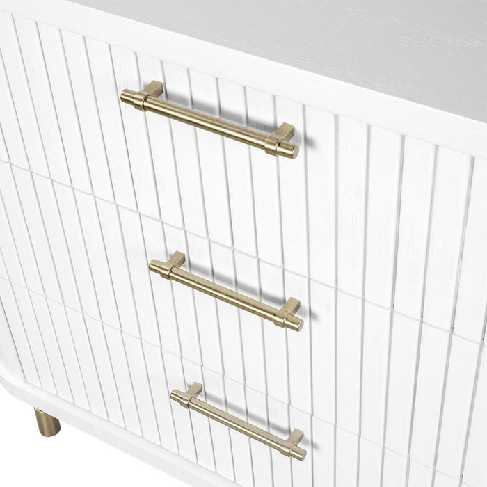 Sophia 6 Drawer Chest - White, Wood Metal