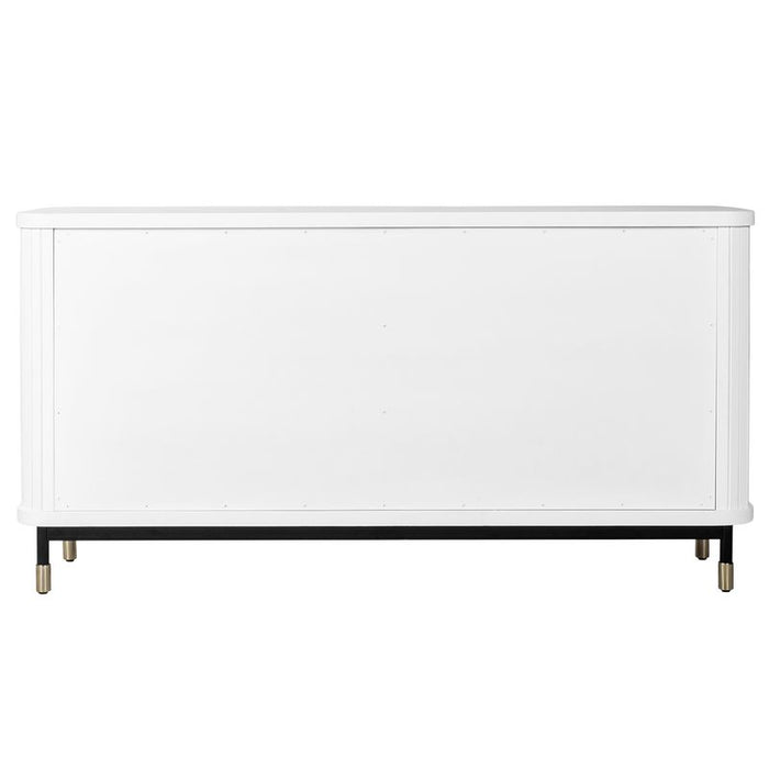 Sophia 6 Drawer Chest - White, Wood Metal