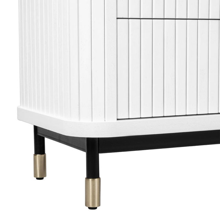 Sophia 6 Drawer Chest - White, Wood Metal