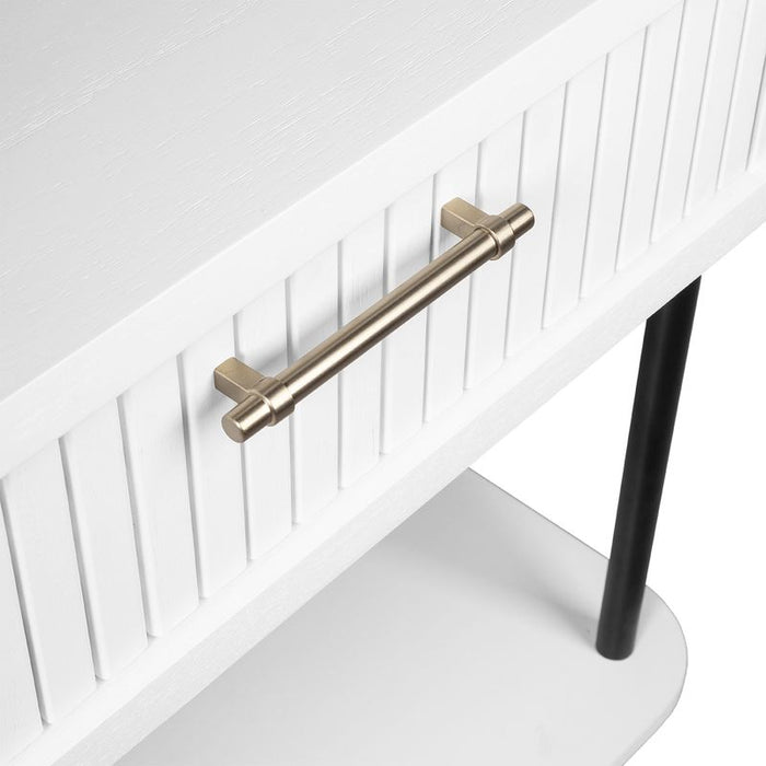Sophia Console Table - White, Wood Metal, 140cm