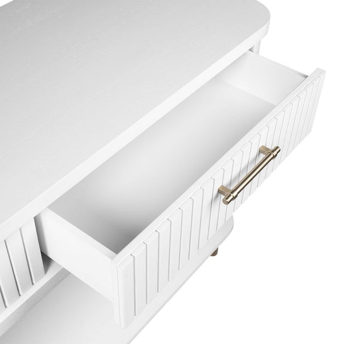 Sophia Console Table - White, Wood Metal, 140cm