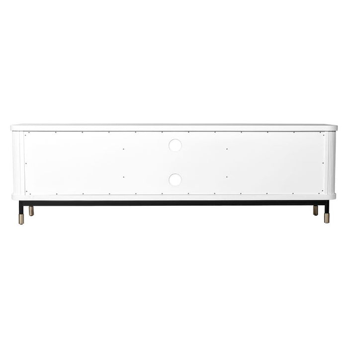 Sophia Entertainment Unit - White, Wood Metal, 200cm