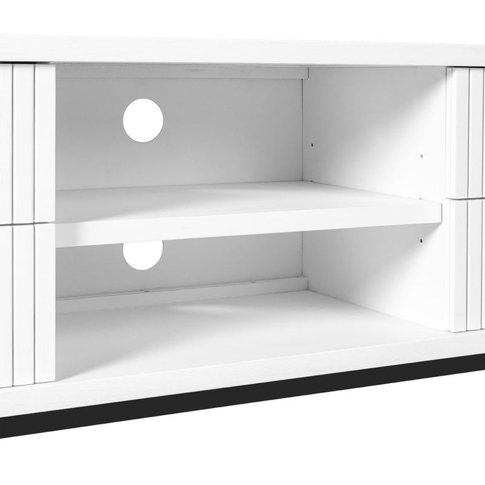 Sophia Entertainment Unit - White, Wood Metal, 200cm