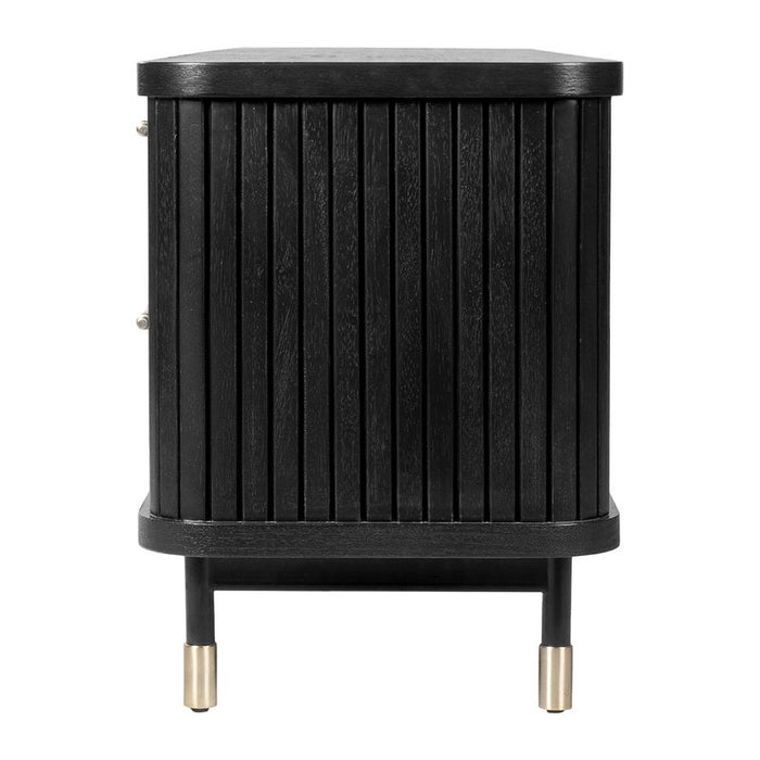 Sophia Entertainment Unit - Black, Wood Metal, 200cm
