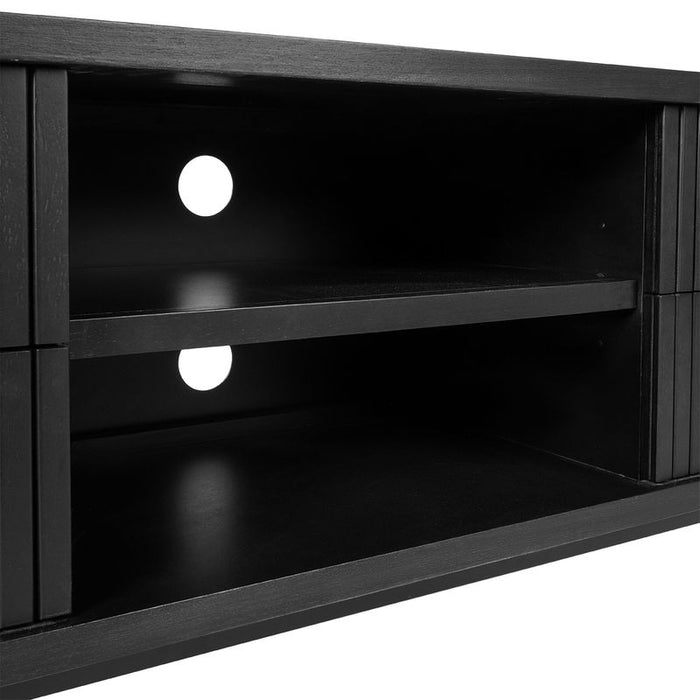 Sophia Entertainment Unit - Black, Wood Metal, 200cm