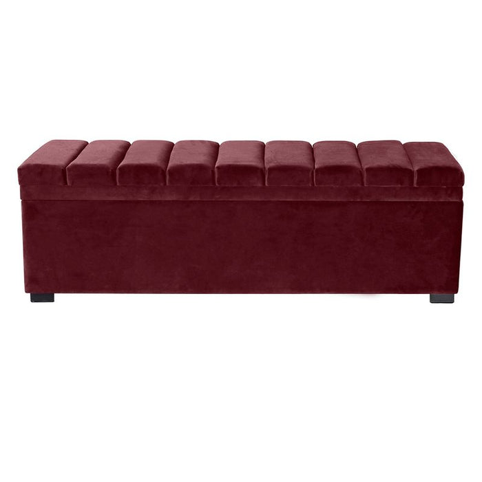 Soho Storage Bench Ottoman - Wine, Velvet
