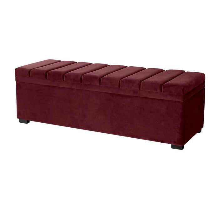 Soho Storage Bench Ottoman - Wine, Velvet