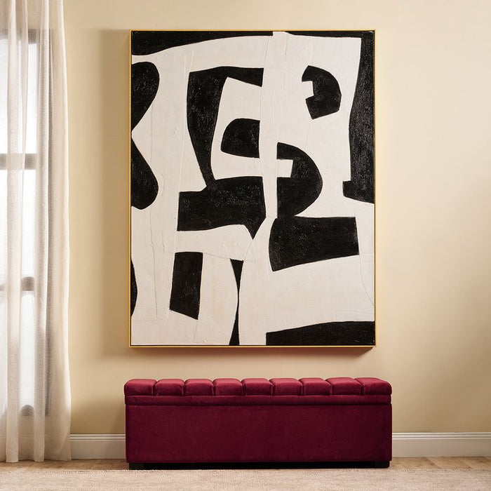 Soho Storage Bench Ottoman - Wine, Velvet