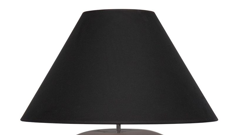 Picasso Table Tapered Shade - Black, Linen, 20.5cm Dia