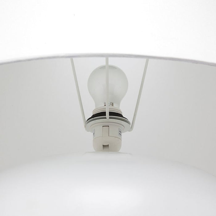 Picasso Table Tapered Shade - White, Linen, 20.5cm Dia