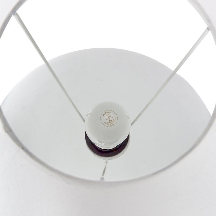 Picasso Table Tapered Shade - White, Linen, 20.5cm Dia