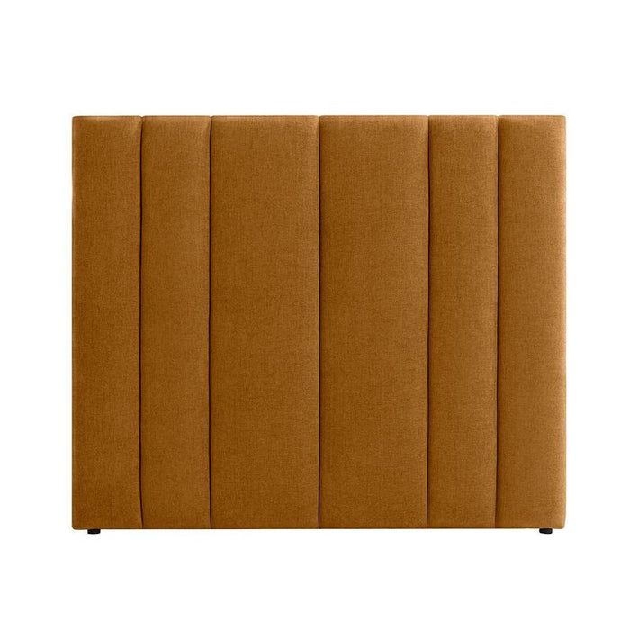 Soho King Bedhead - Mustard, Fabric Wood