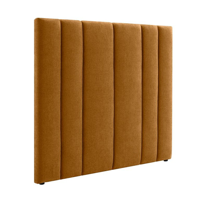 Soho King Bedhead - Mustard, Fabric Wood