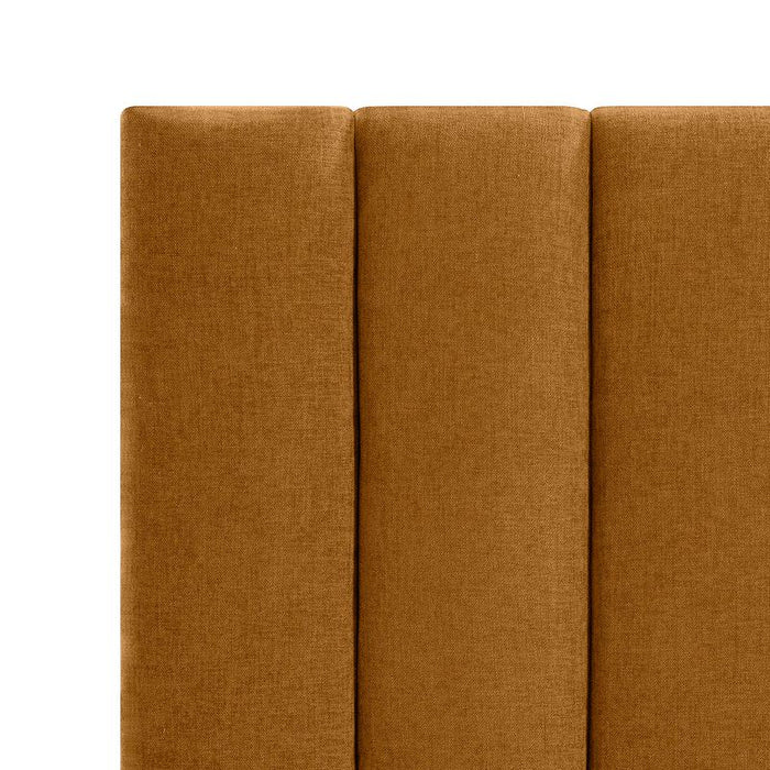 Soho King Bedhead - Mustard, Fabric Wood