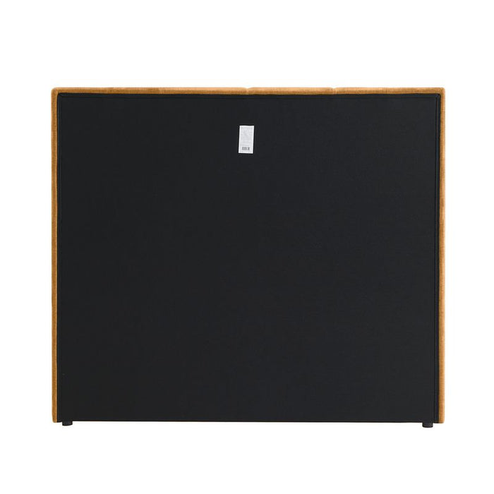Soho King Bedhead - Mustard, Fabric Wood