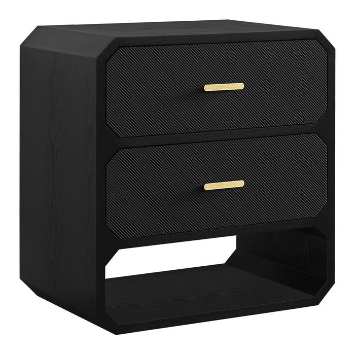 Anderson 2 Drawer Chest - Black, Wood Metal