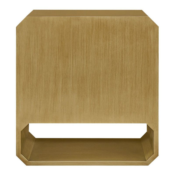 Anderson 2 Drawer Chest - Antique Gold, Wood Metal