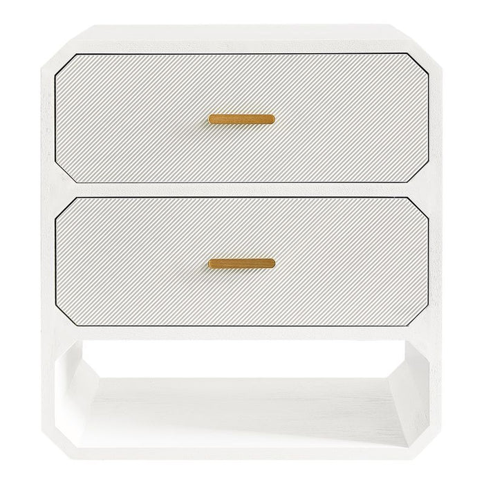 Anderson 2 Drawer Chest - White, Wood Metal